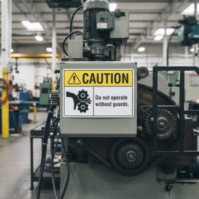 Caution Do not operate without guards