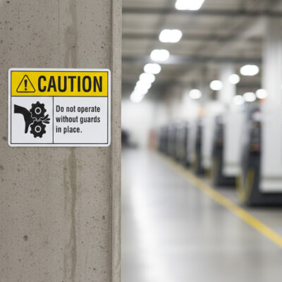 Caution Do not operate without guards in place