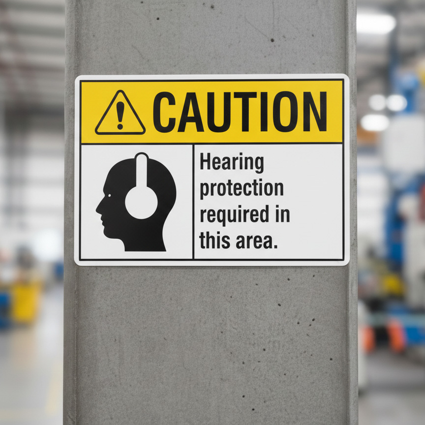 Caution Hearing protection required in this area