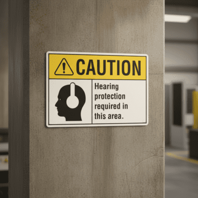 Caution Hearing protection required in this area