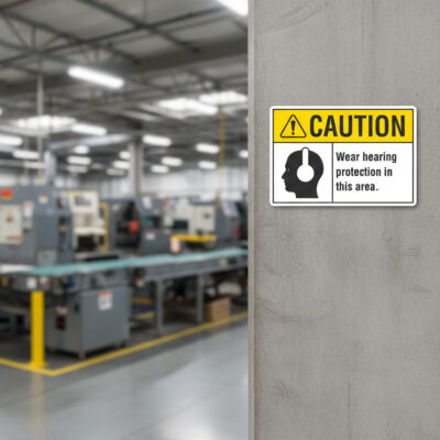 Caution Wear hearing protection in this area