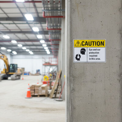 Caution Eye and Ear Protection Required In This Area