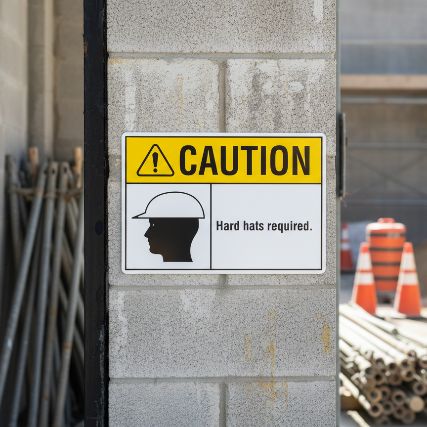Caution Hard hats required - Image 2