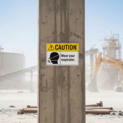 Caution Wear your respirator