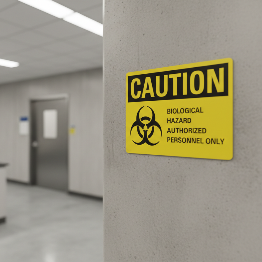 Biological hazard authorized personnel only English - Image 2
