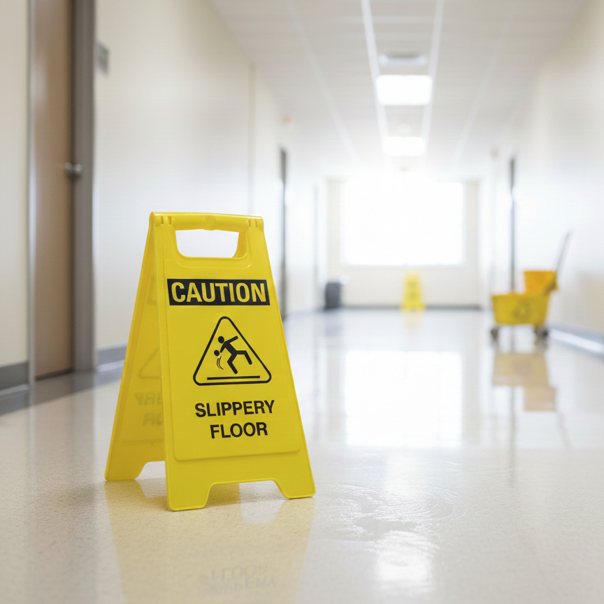 Caution Slippery floor