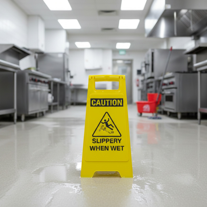 Caution Slippery when wet