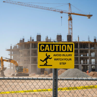 Caution Avoid injury watch your step