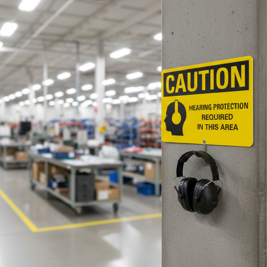 Caution Hearing protection required in this area