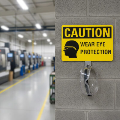 Caution Wear Eye Protection (w/Sym)