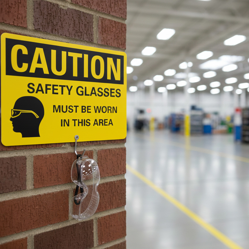 Caution Safety glasses must be worn