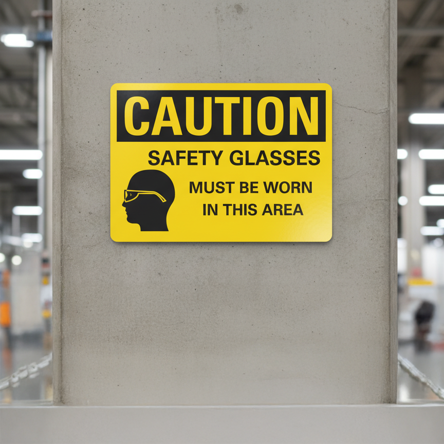 Caution Safety glasses must be worn - Image 2
