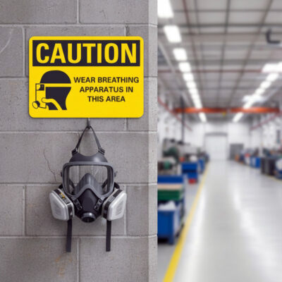 Caution Wear breathing apparatus in this area