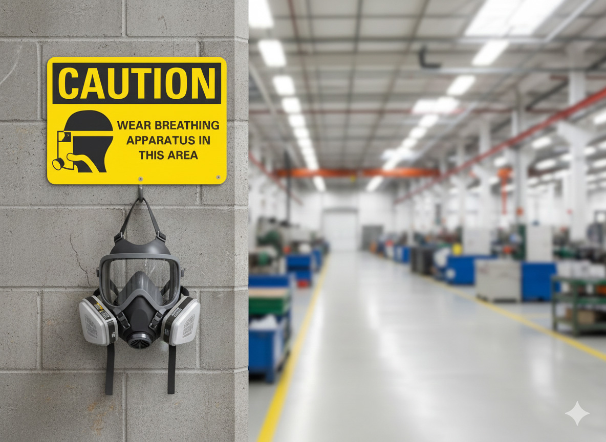 Caution Wear breathing apparatus in this area