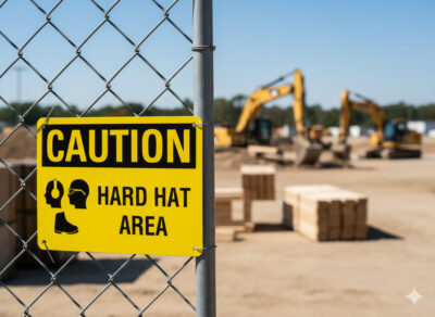 Caution Hard hat area