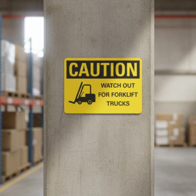 Caution Watch out for fork lift trucks