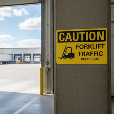Caution Forklift traffic keep clear