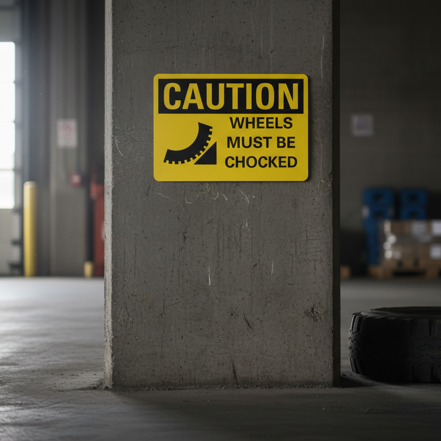 Caution Wheels must be chocked - Image 2