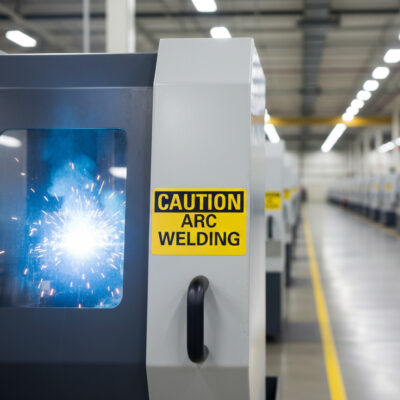 Caution Arc welding