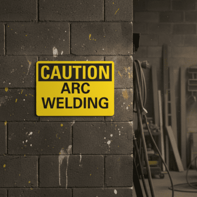 Caution Arc welding