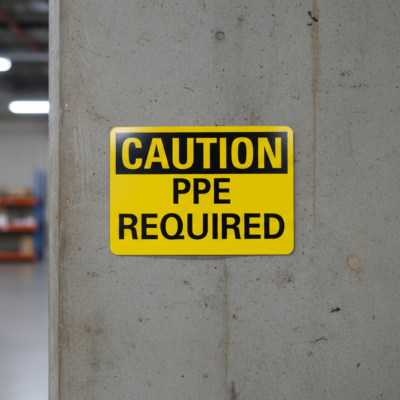 Caution PPE required