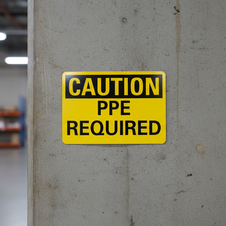Caution PPE required