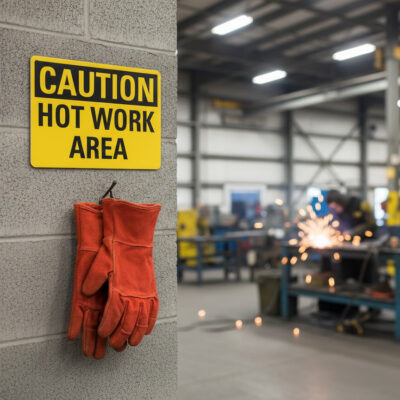 Caution Hot work area