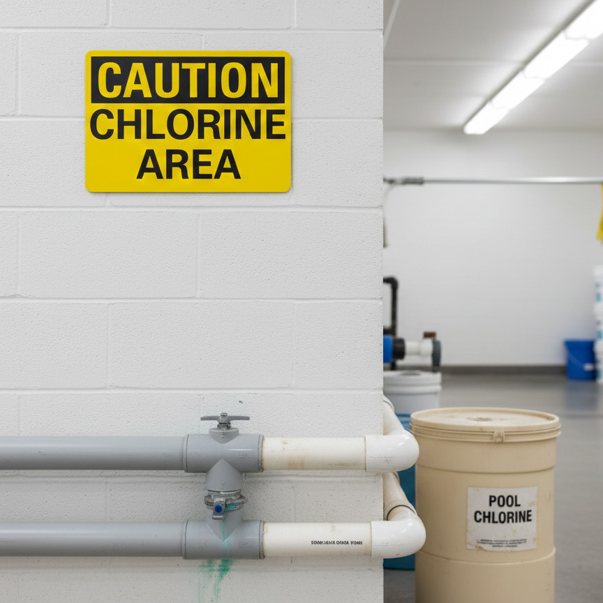Caution Chlorine area