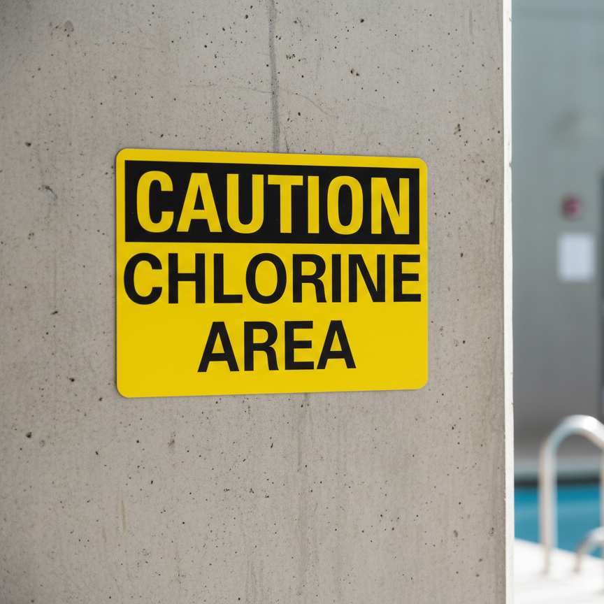 Caution Chlorine area - Image 2