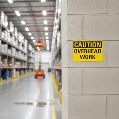 Caution Overhead work