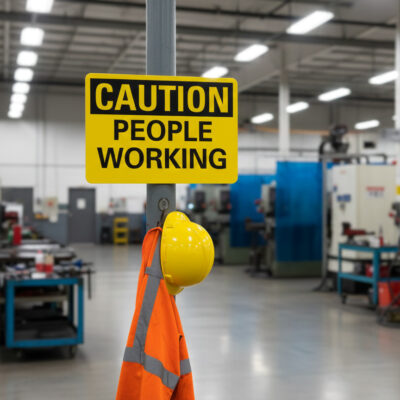 Caution People working
