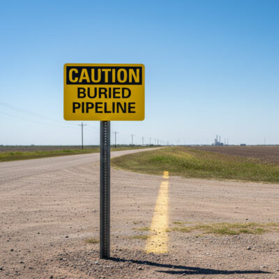 Caution Buried pipeline
