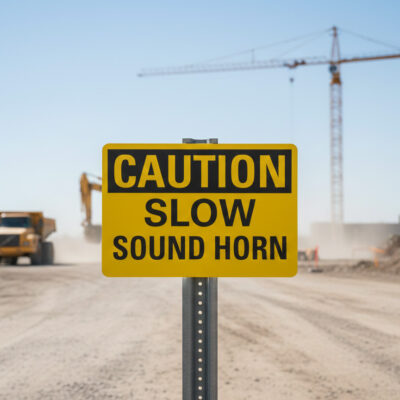 Caution Slow sound horn