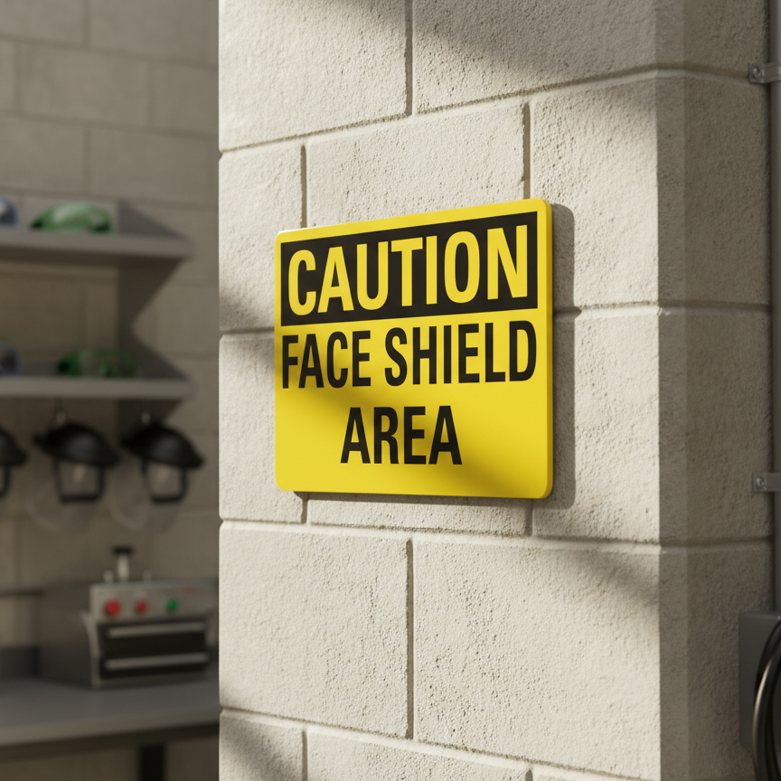 Caution Face shield area - Image 2