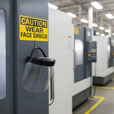 Caution Wear face shield