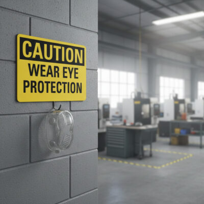 Caution Wear eye protection