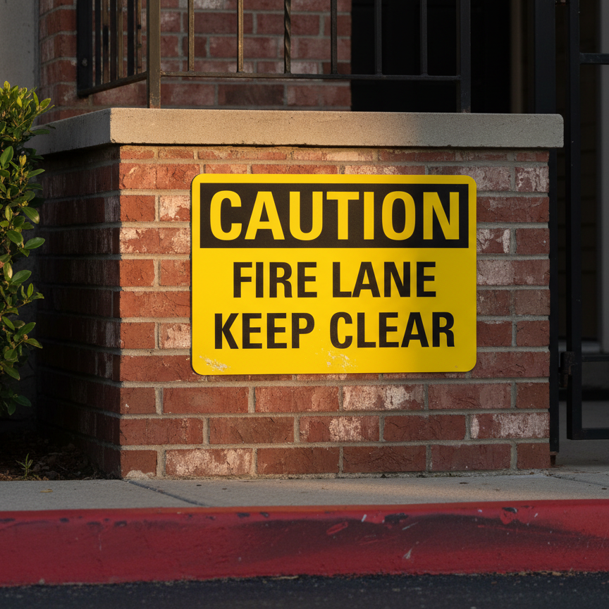Caution Fire lane keep clear - Image 2