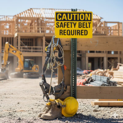 Caution Safety belt required