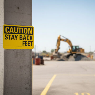 Caution Stay back ______feet