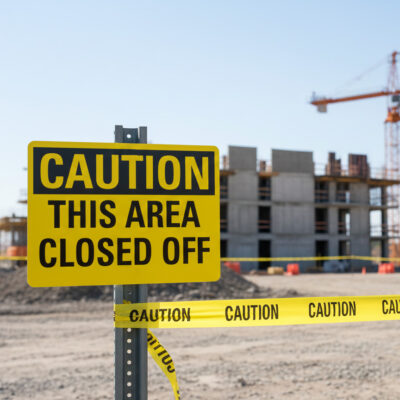 Caution This area closed off