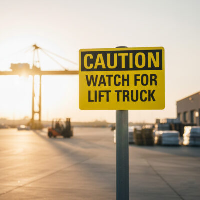 Caution Watch for lift truck