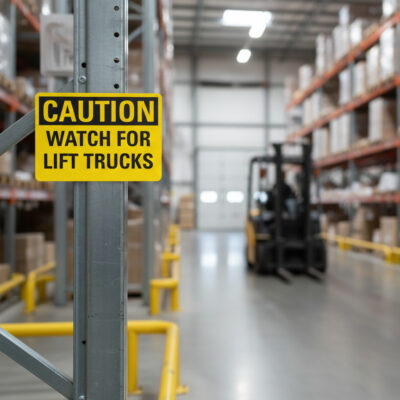 Caution Watch for lift trucks