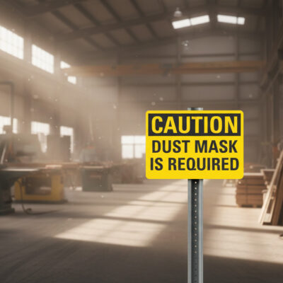 Caution Dust mask is required