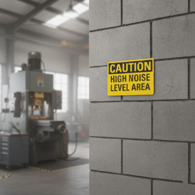 Caution High noise level area