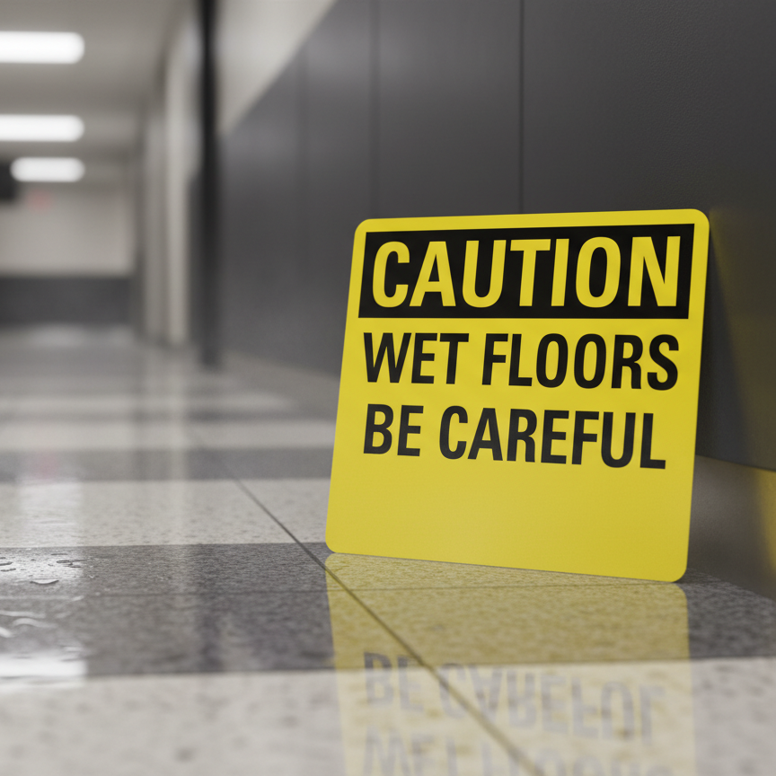 Caution Wet floors be careful - Image 2
