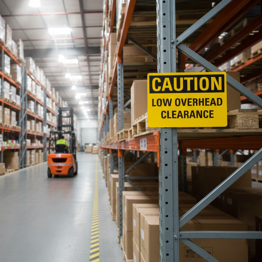 Caution Low overhead clearance