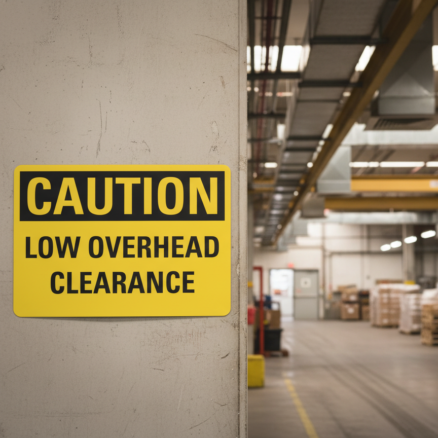Caution Low overhead clearance - Image 2