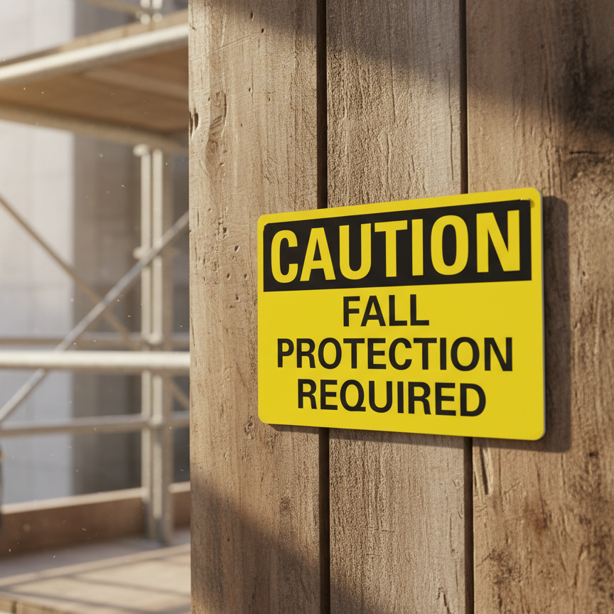 Caution Fall protection required - Image 2