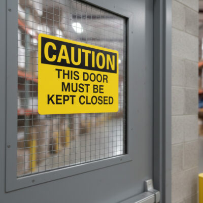 Caution Door must be kept closed