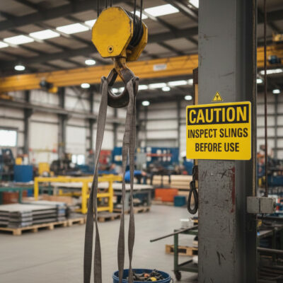 Caution Inspect slings before use